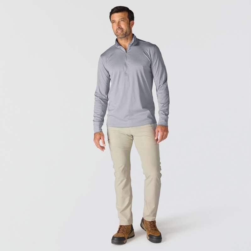 Carhartt Force Sun Defender Relaxed 1/2-Zip - Steel Heather - view 4
