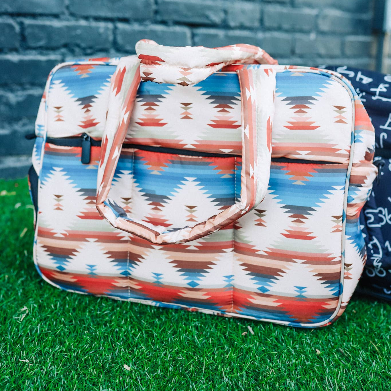 Puffer Duffel Bag in Aztec