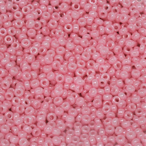 11/0 Opaque Luster Miyuki Japanese Seed Beads - 427C Pink | 6-Inch Tube (~30g)