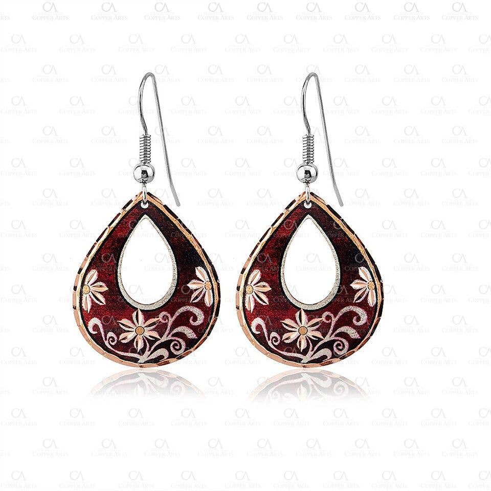 Red Daisy Earrings