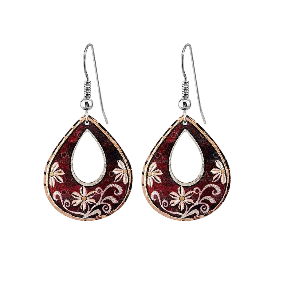 Red Daisy Earrings