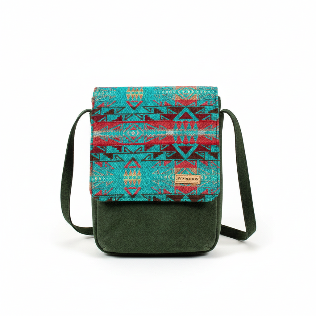 Pendleton Small Teal Crossbody Purse
