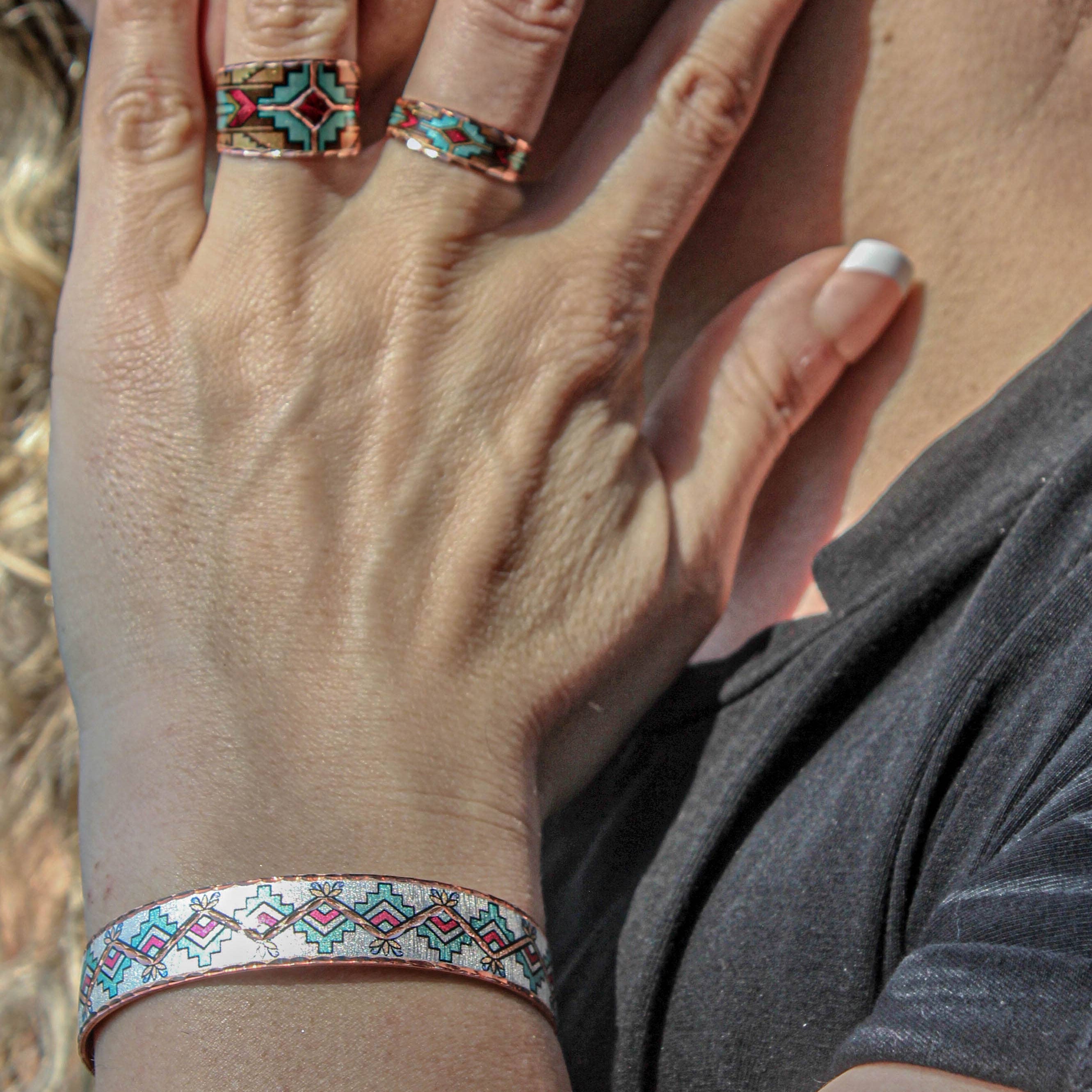 Maroon & Turquoise Earrings