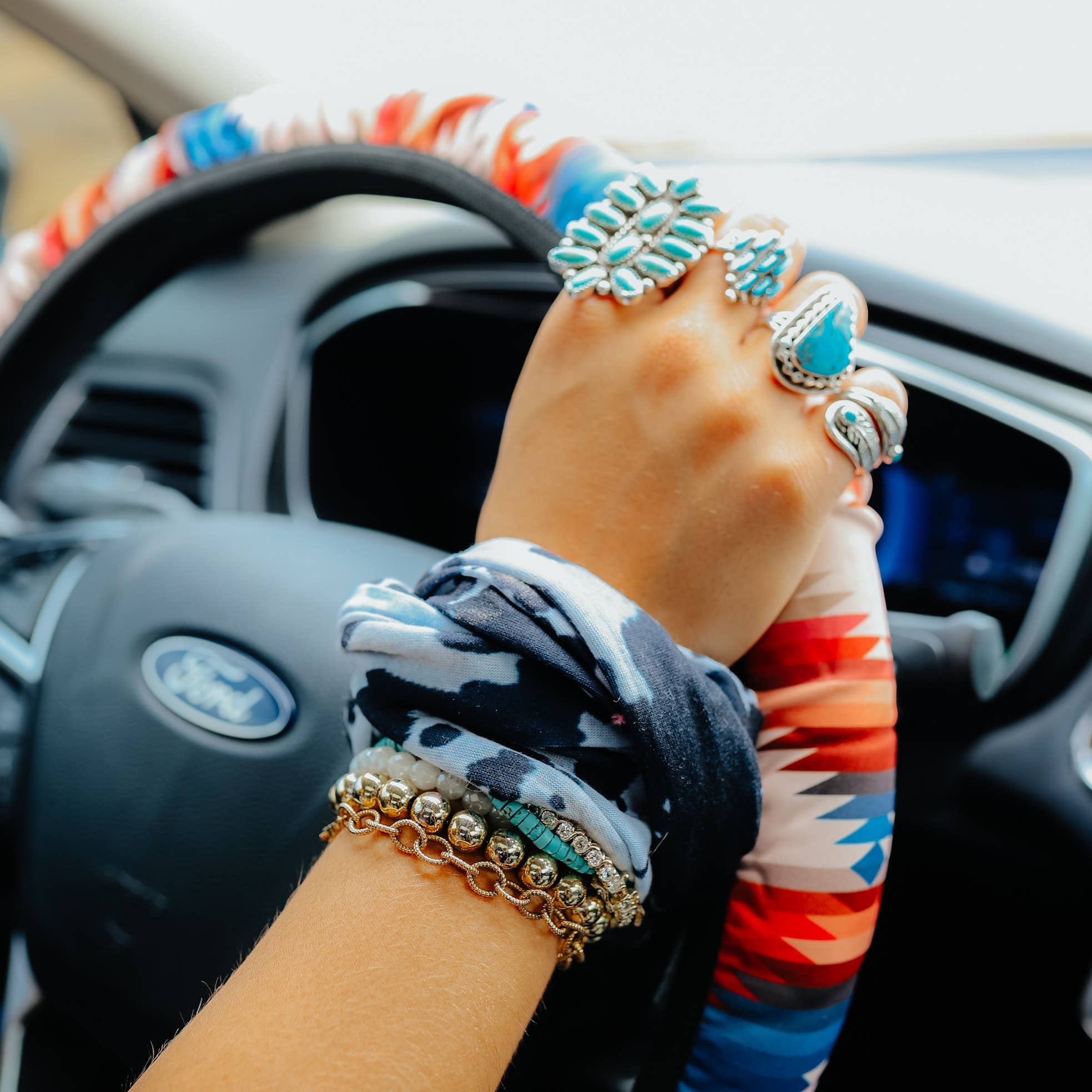 Aztec Steering Wheel Cover