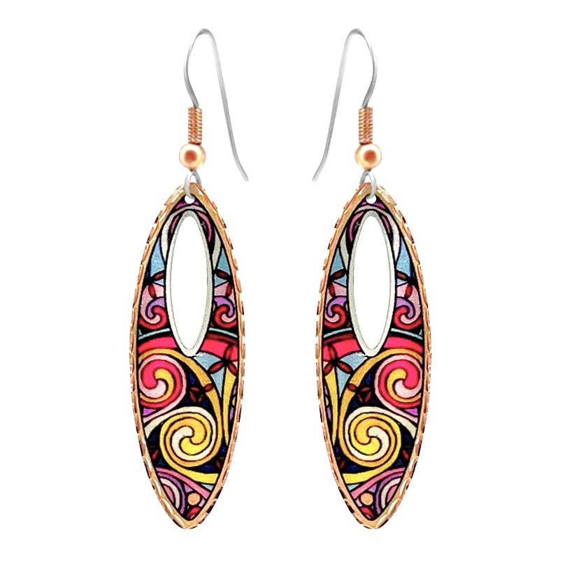 Copper Celtic Style Earrings