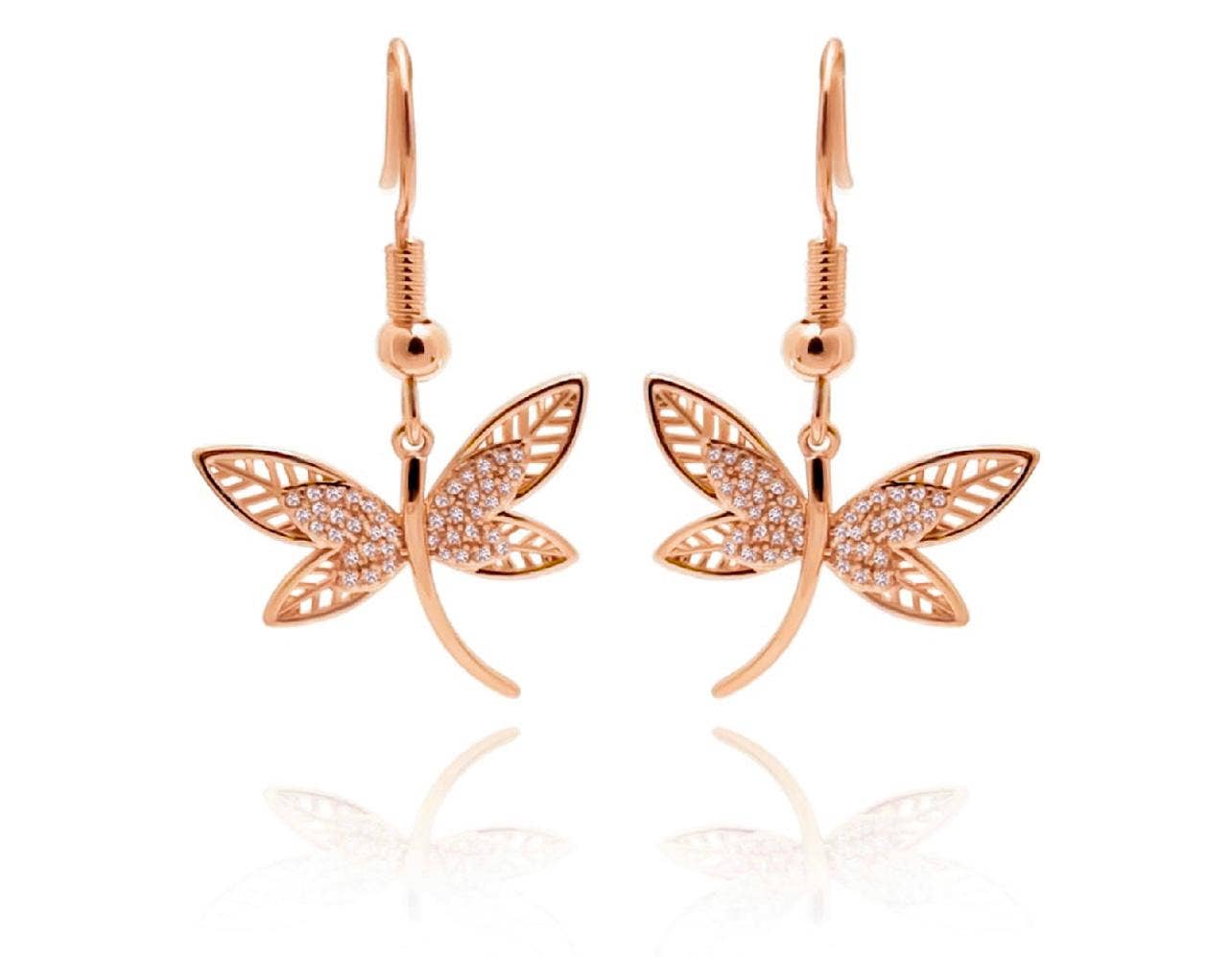 Rose gold Dragonfly Earrings