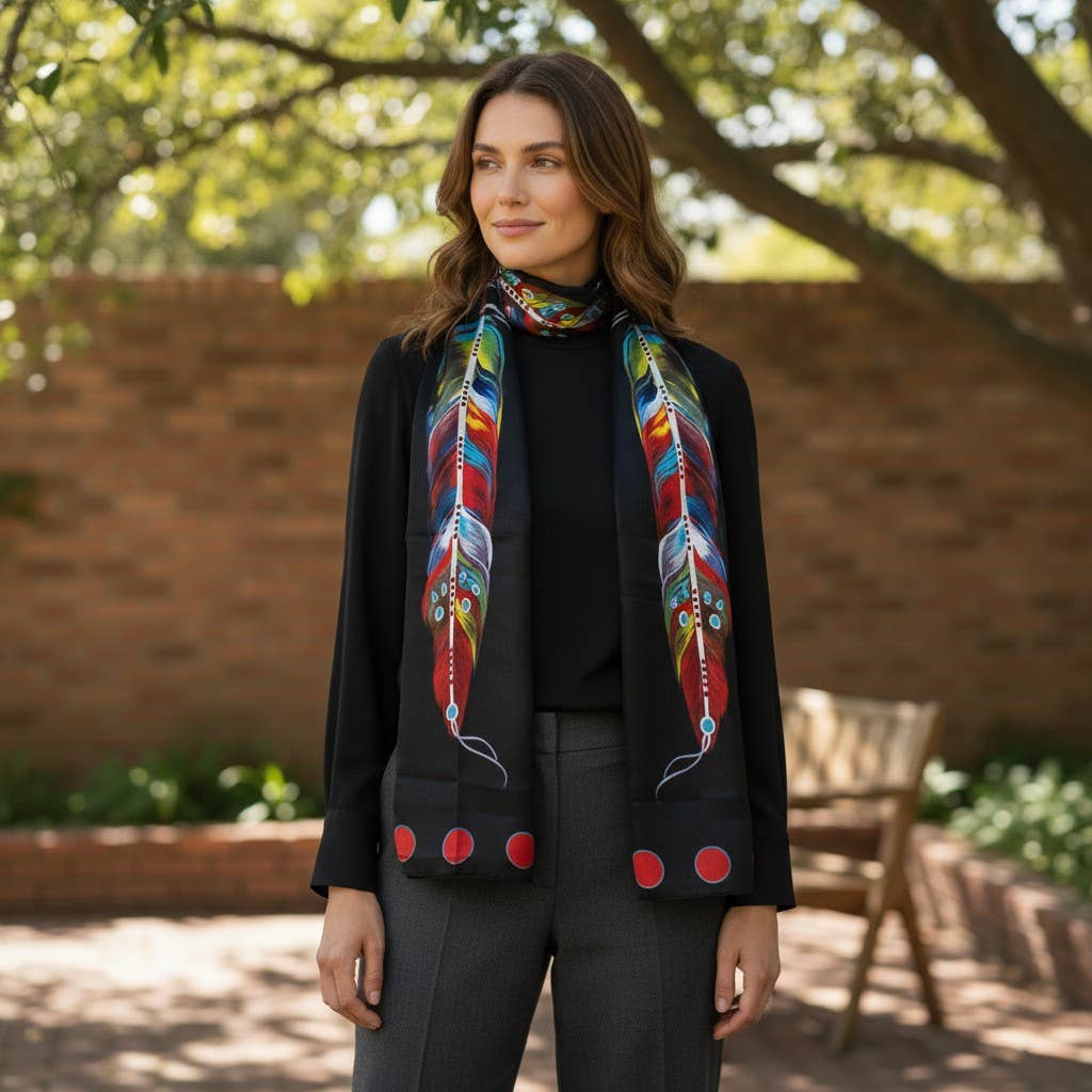 Feather of Many Colors Scarf