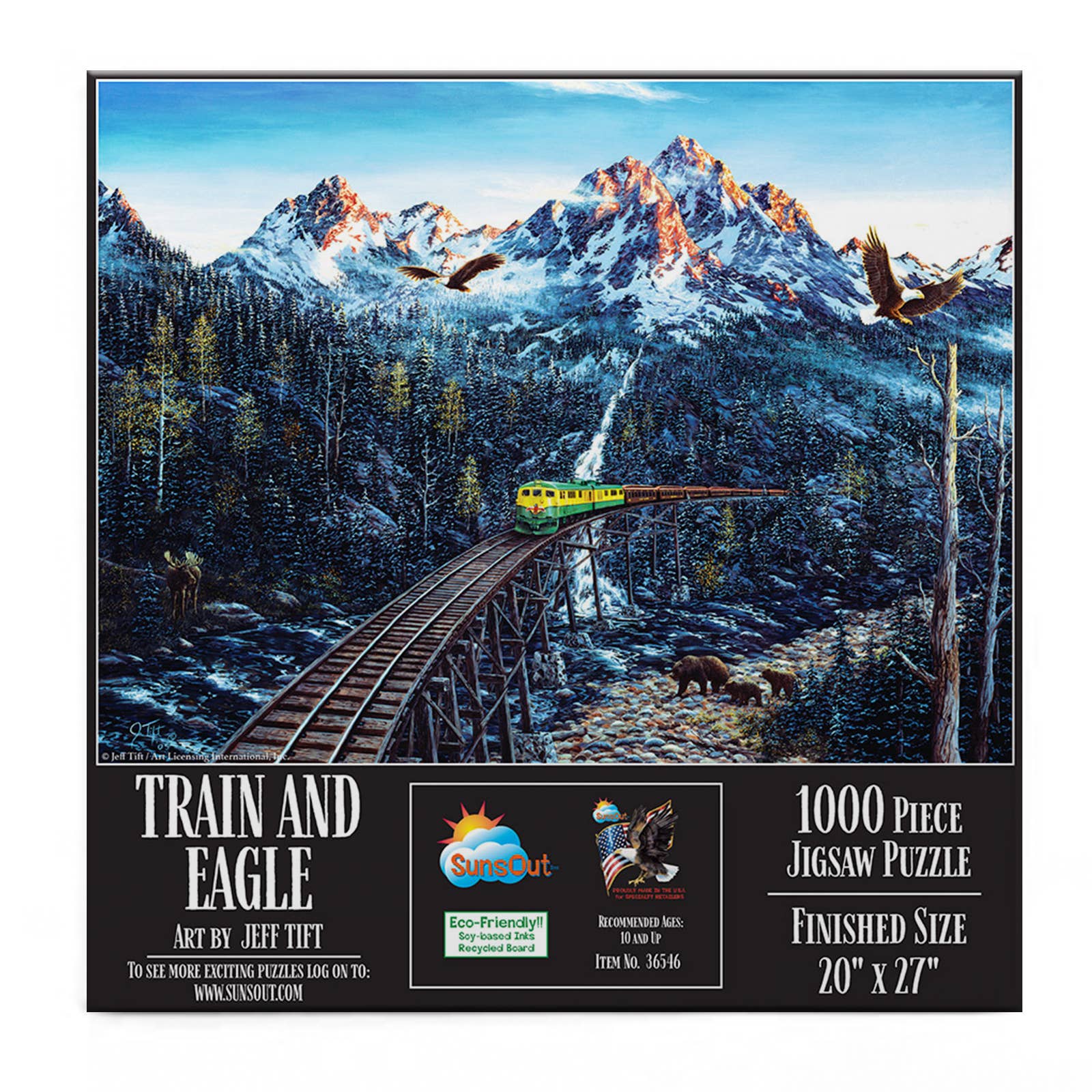 SunsOut - 0836 Train and Eagle 1000 pc Puzzle