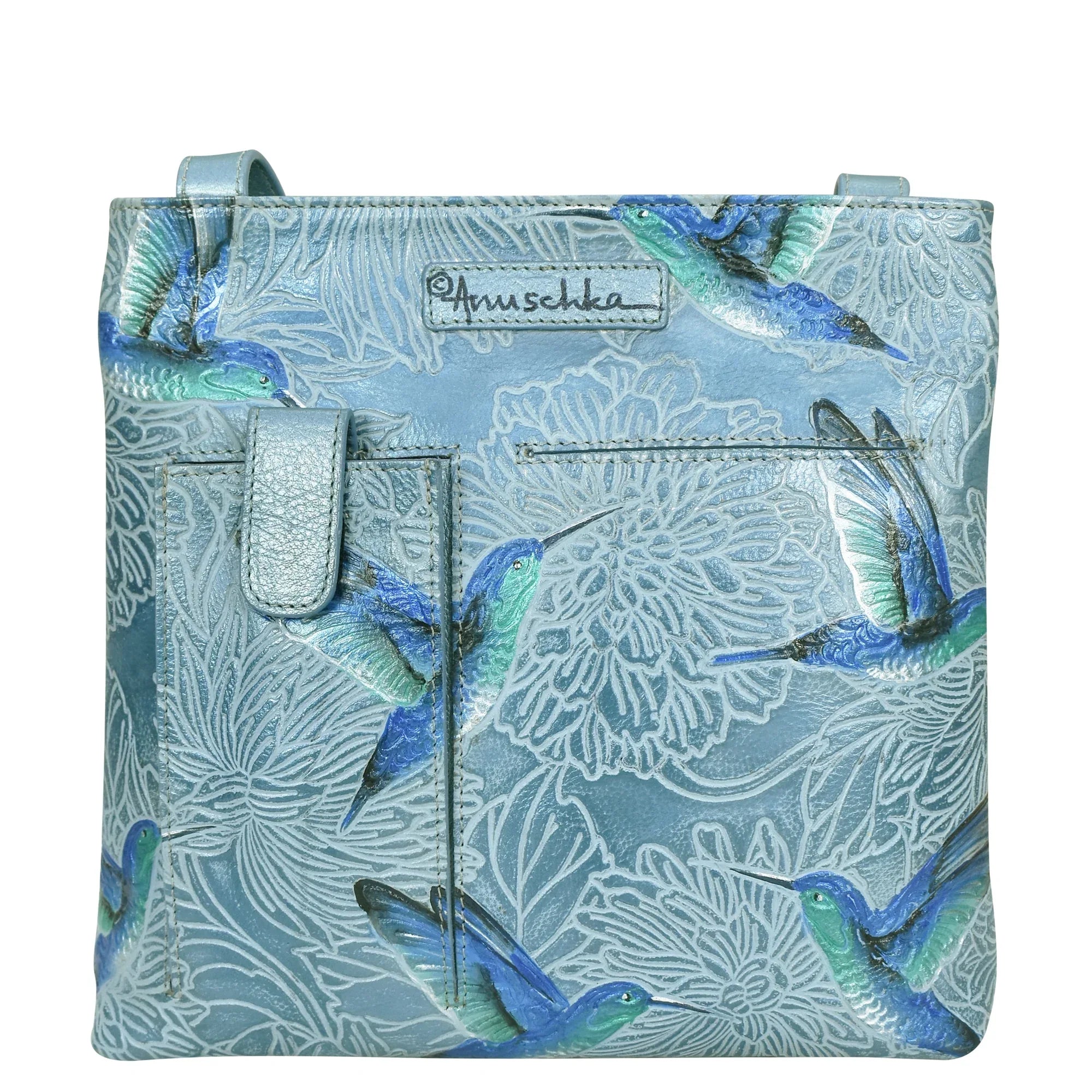 Medium Crossbody Bag with Zip – Hummingbird Blue