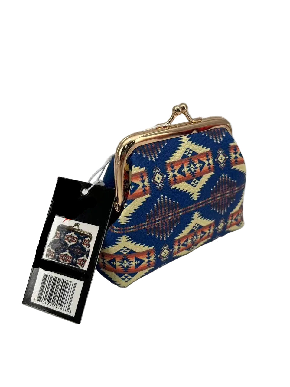 Navy Blue Native Design Coin Purse