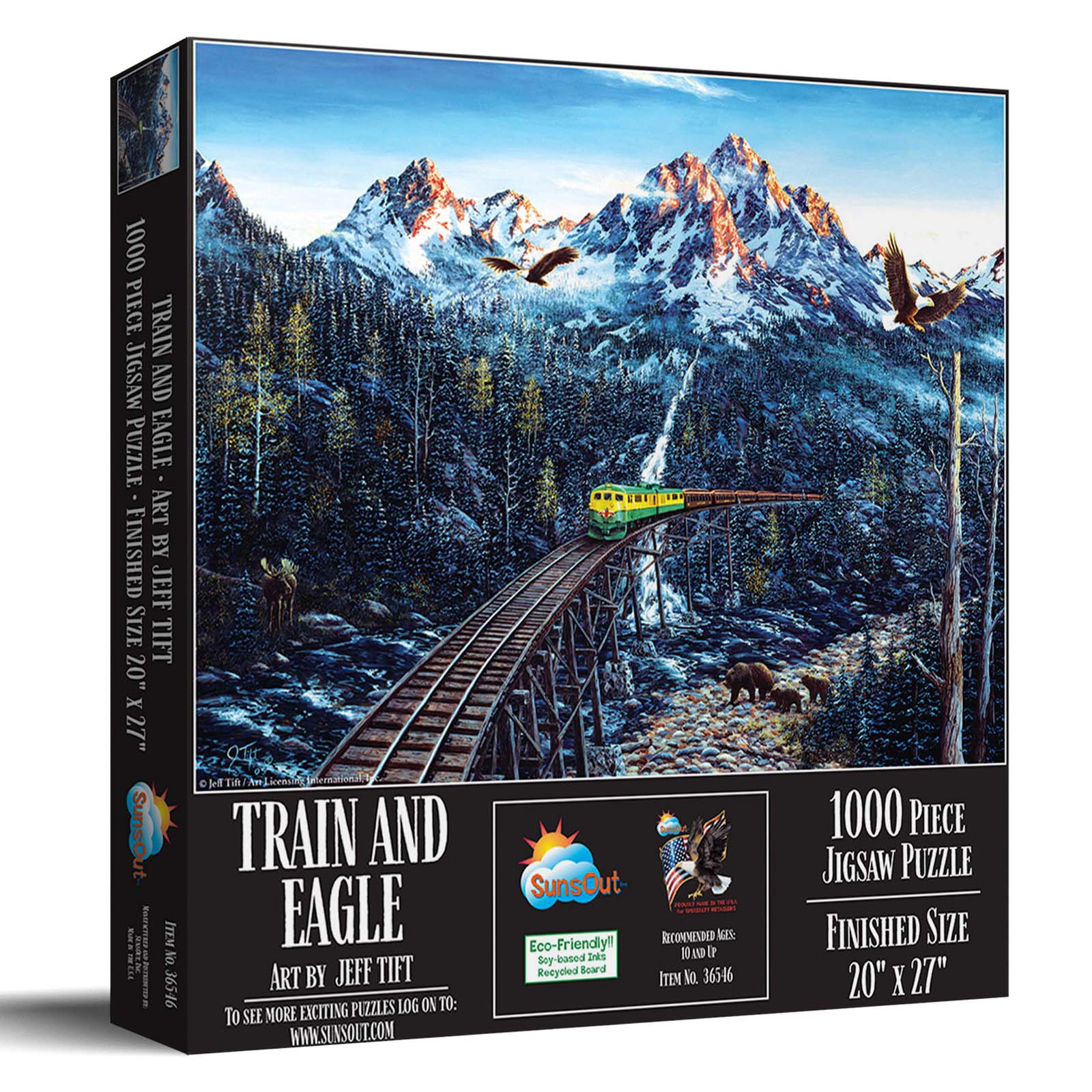 SunsOut - 0836 Train and Eagle 1000 pc Puzzle