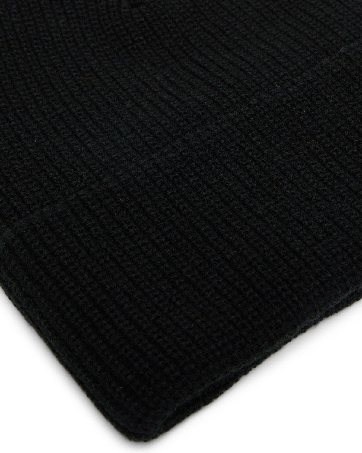 'YOU ARE ON NATIVE LAND' RIBBED BEANIE - BLACK
