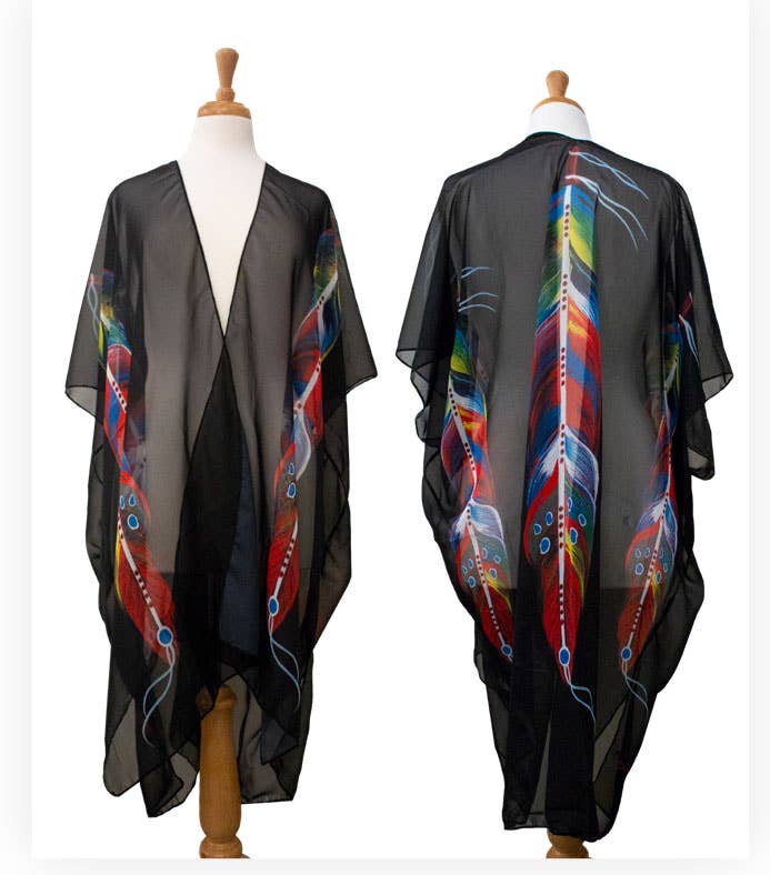 Feather of Many Colors Shawl Wrap