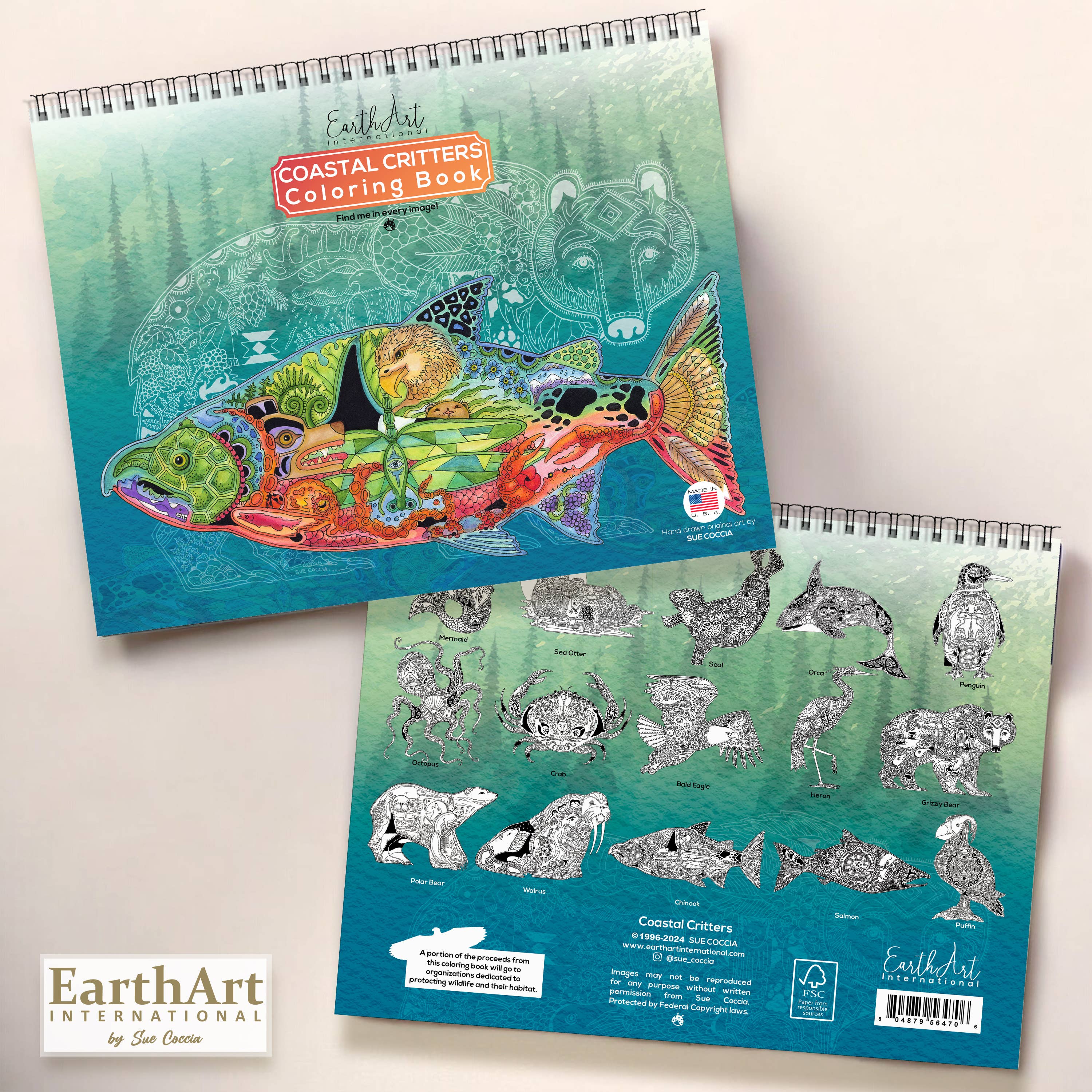 Coastal Critters Coloring Book