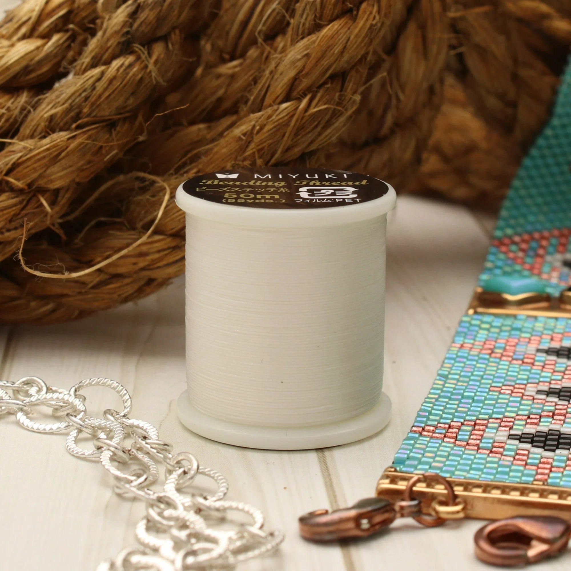 Miyuki Beading Thread – Eggshell | 55 Yard Spool