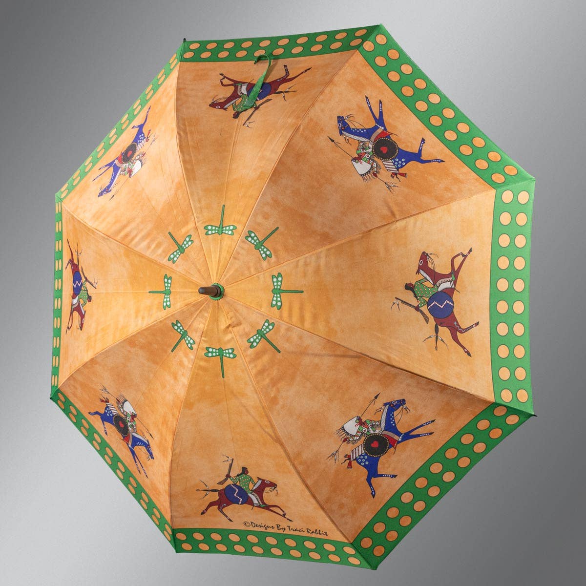 Legends We Ride - Large | 52" Umbrella Native American Art by Traci Rabbit