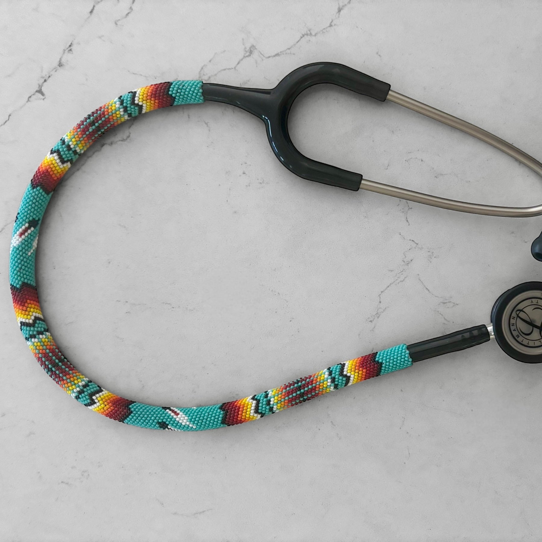 Beaded Stethoscope Littmann Classic III Turq