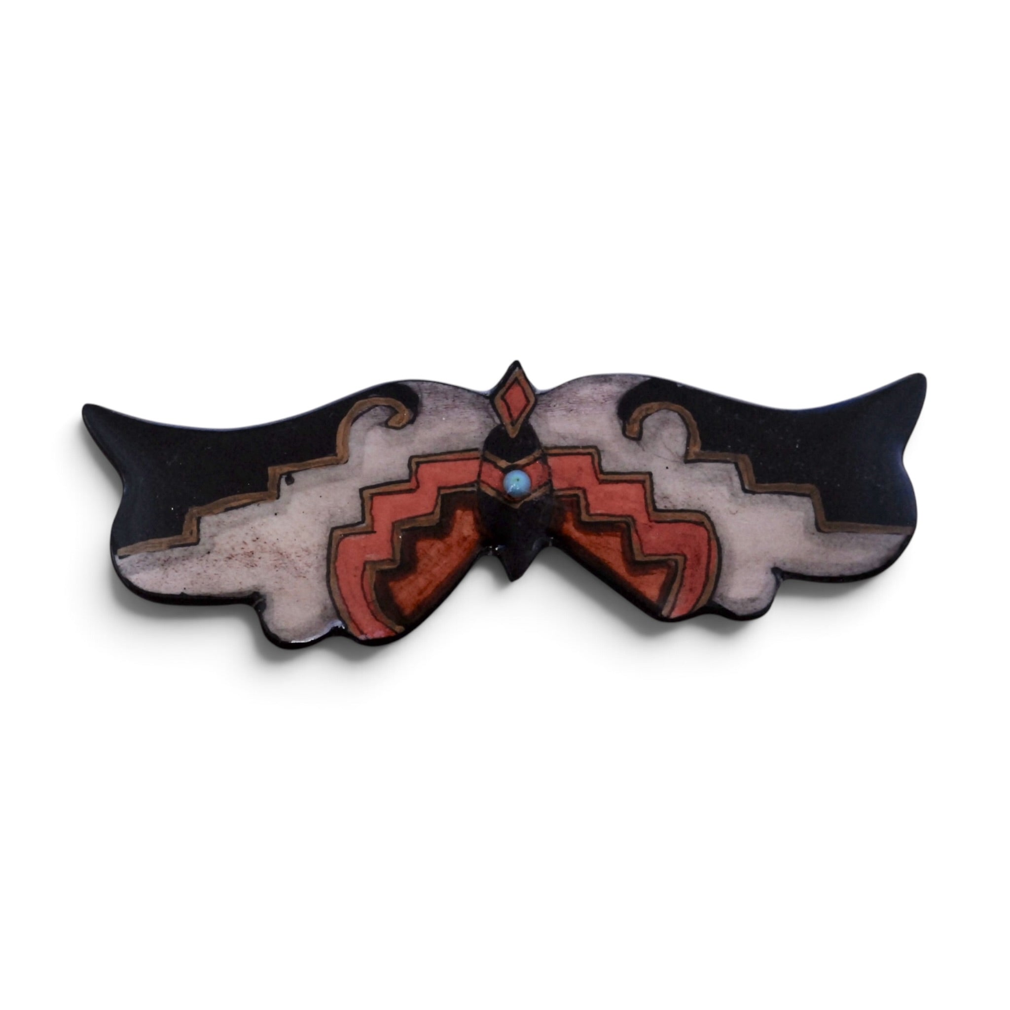 Antler Butterfly Barrette - Black