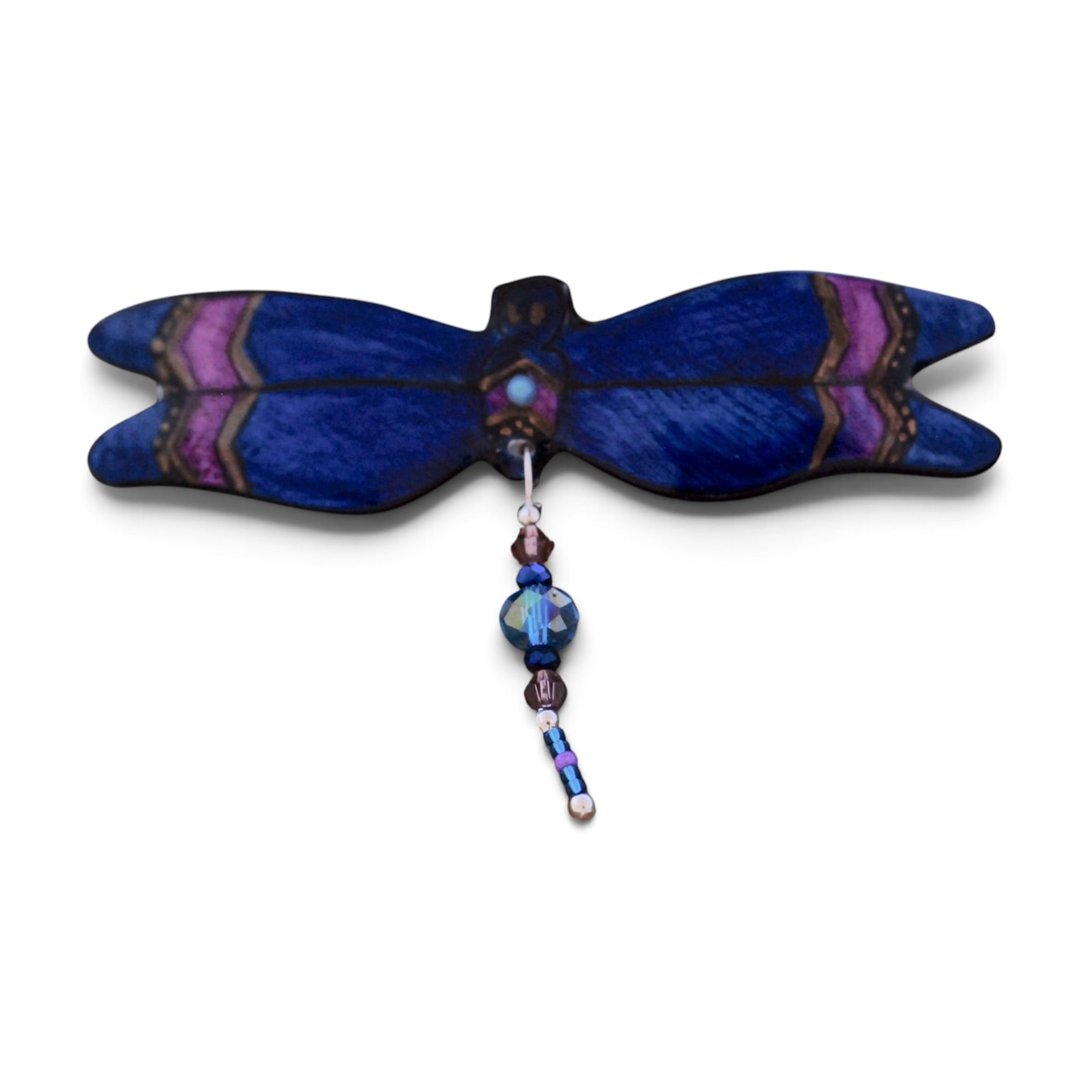 Antler Dragonfly Barrette - Blue