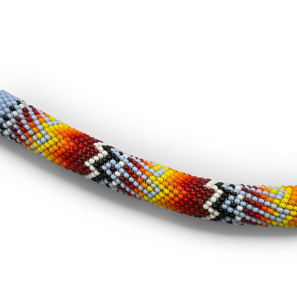 Native American Beaded MDF Stethoscope – Light Blue – Navajo Made