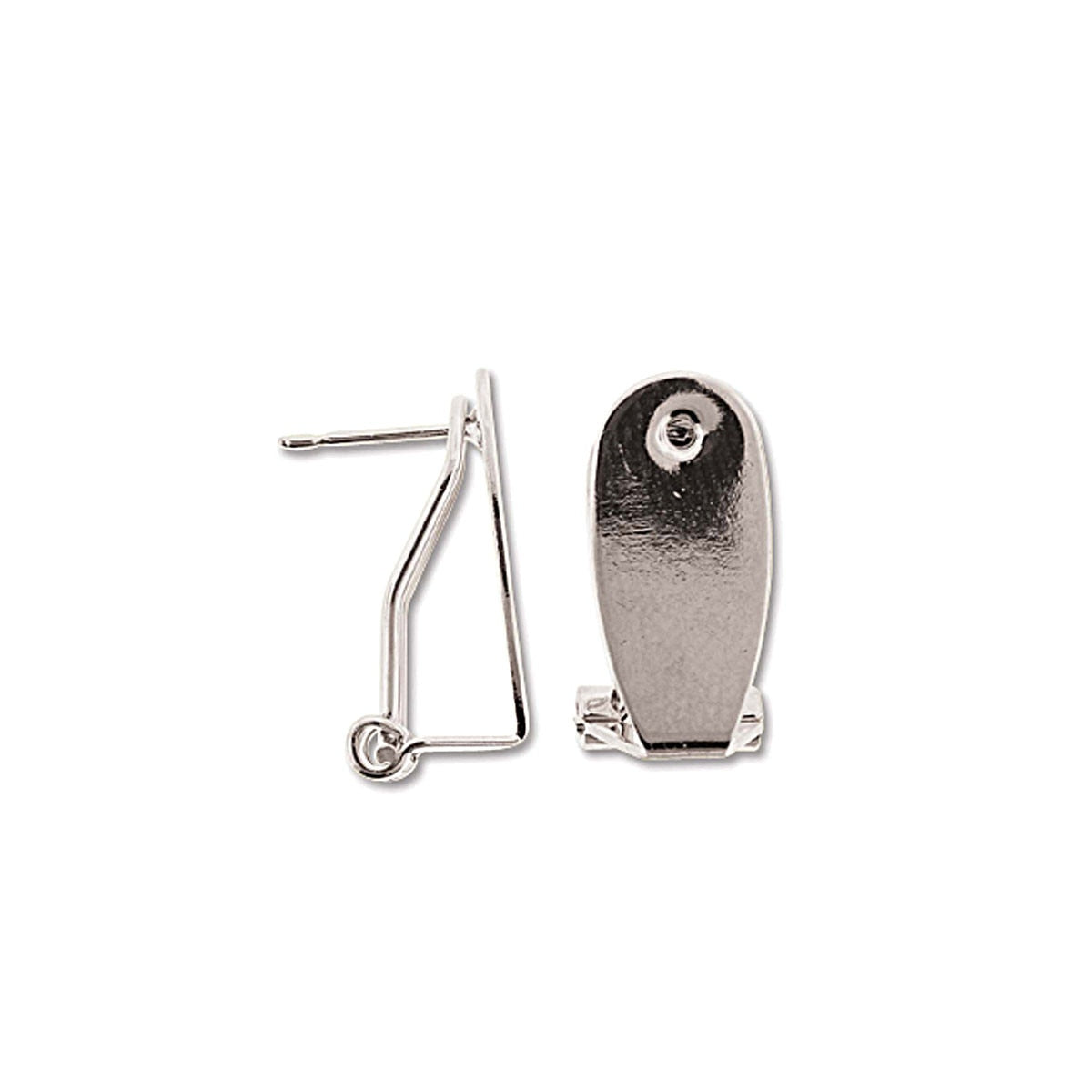 Silver Fingernail Earring Posts – 21 x 8.6mm | Nickel Free | 6 Pairs