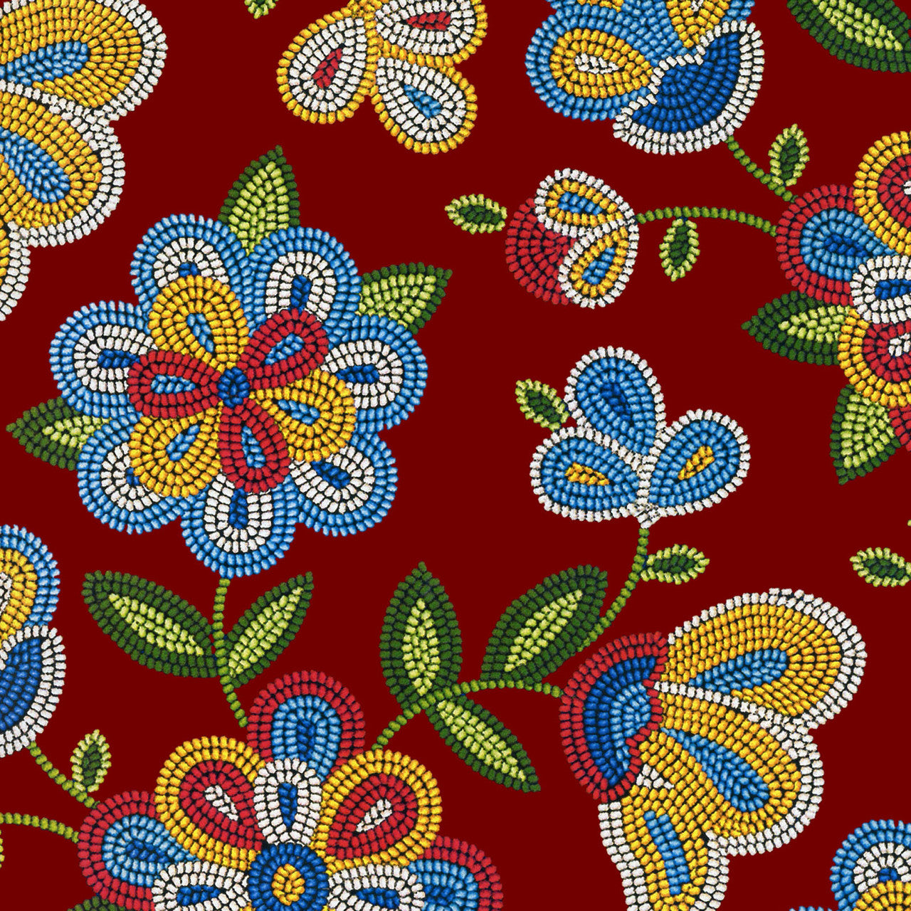 Tucson Red Southwest Cotton Fabric | Ribbon Skirt Fabric
