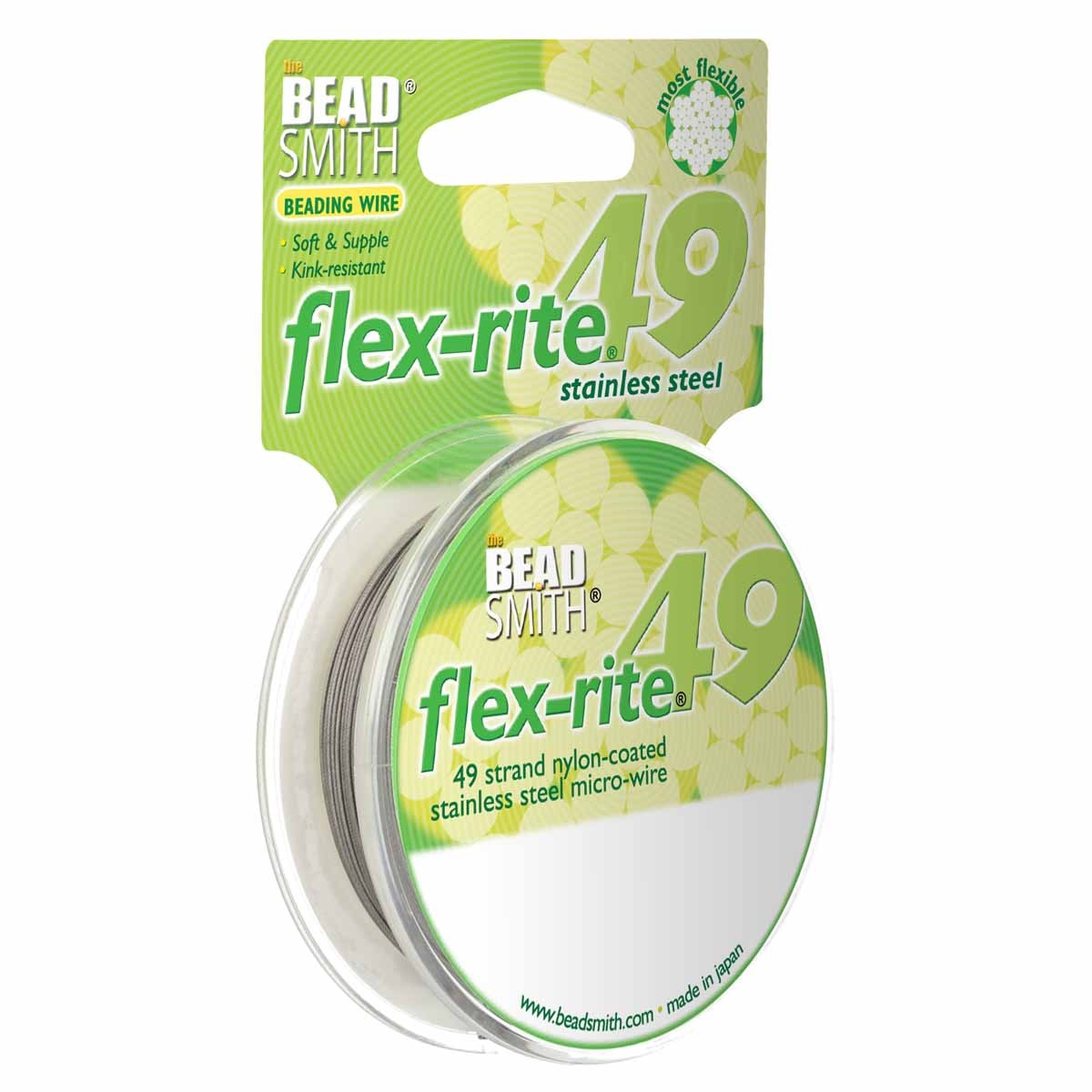 Flexrite 49-Strand Beading Wire - .018in Clear, 30 Ft