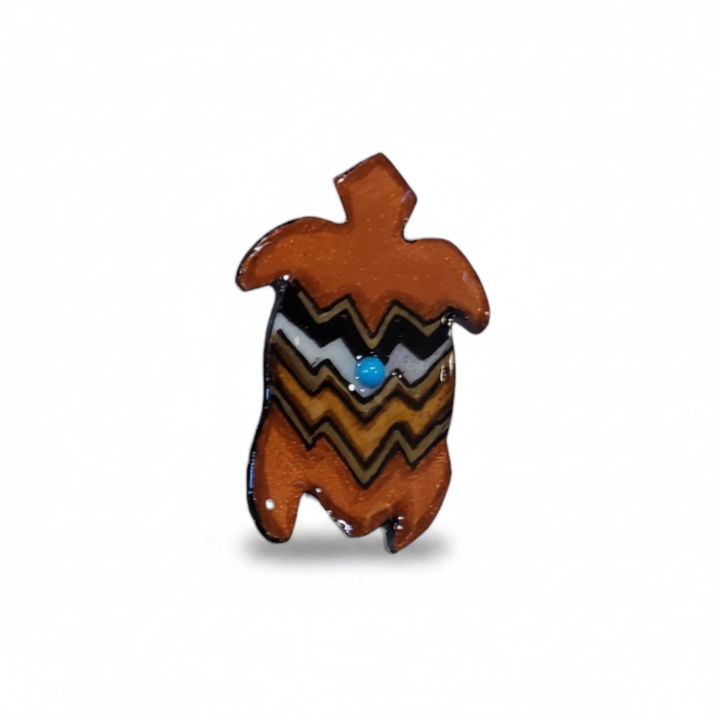 Antler Turtle Pin - Copper