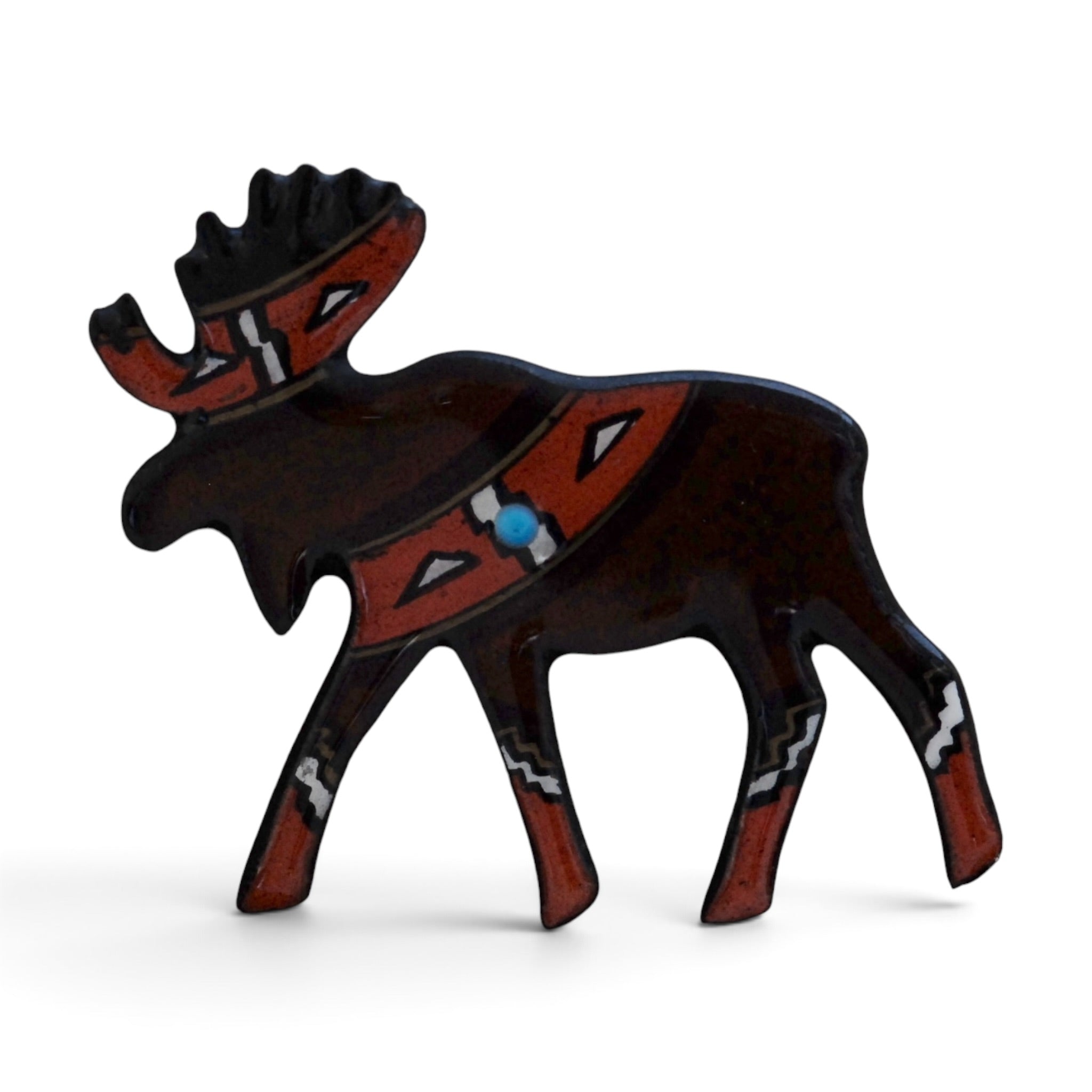 Moose Art Pin - Brown