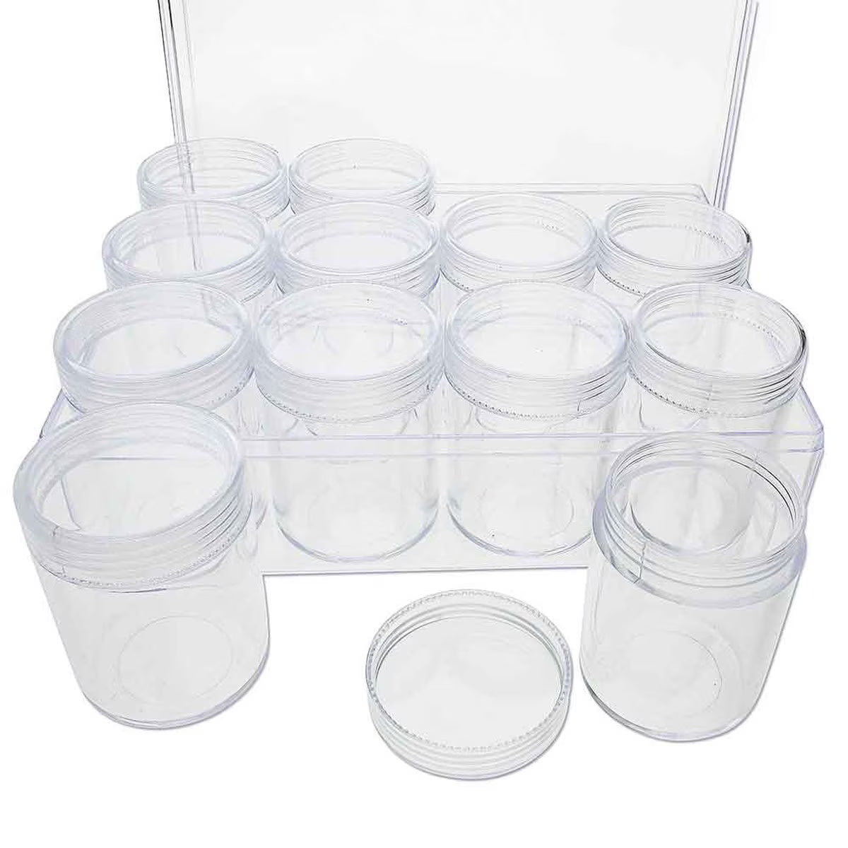 Clear Bead Storage Box with 24 Containers | 9.5” x 6.4” x 1”