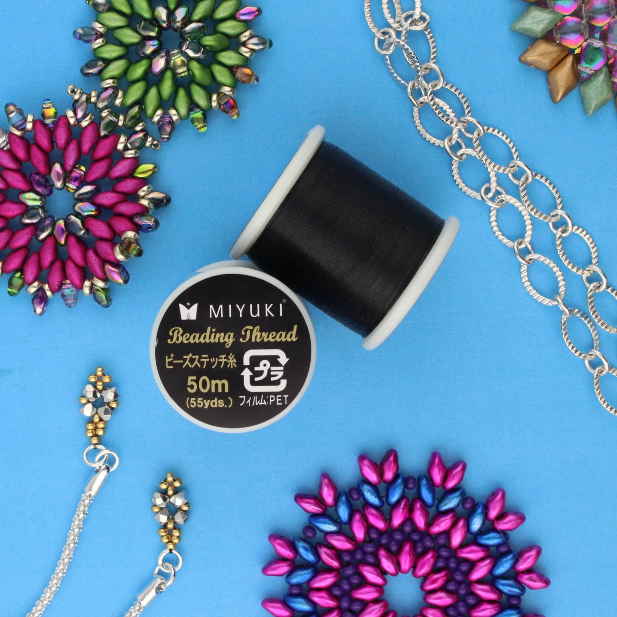 Miyuki Beading Thread – Black | 55 Yard Spool