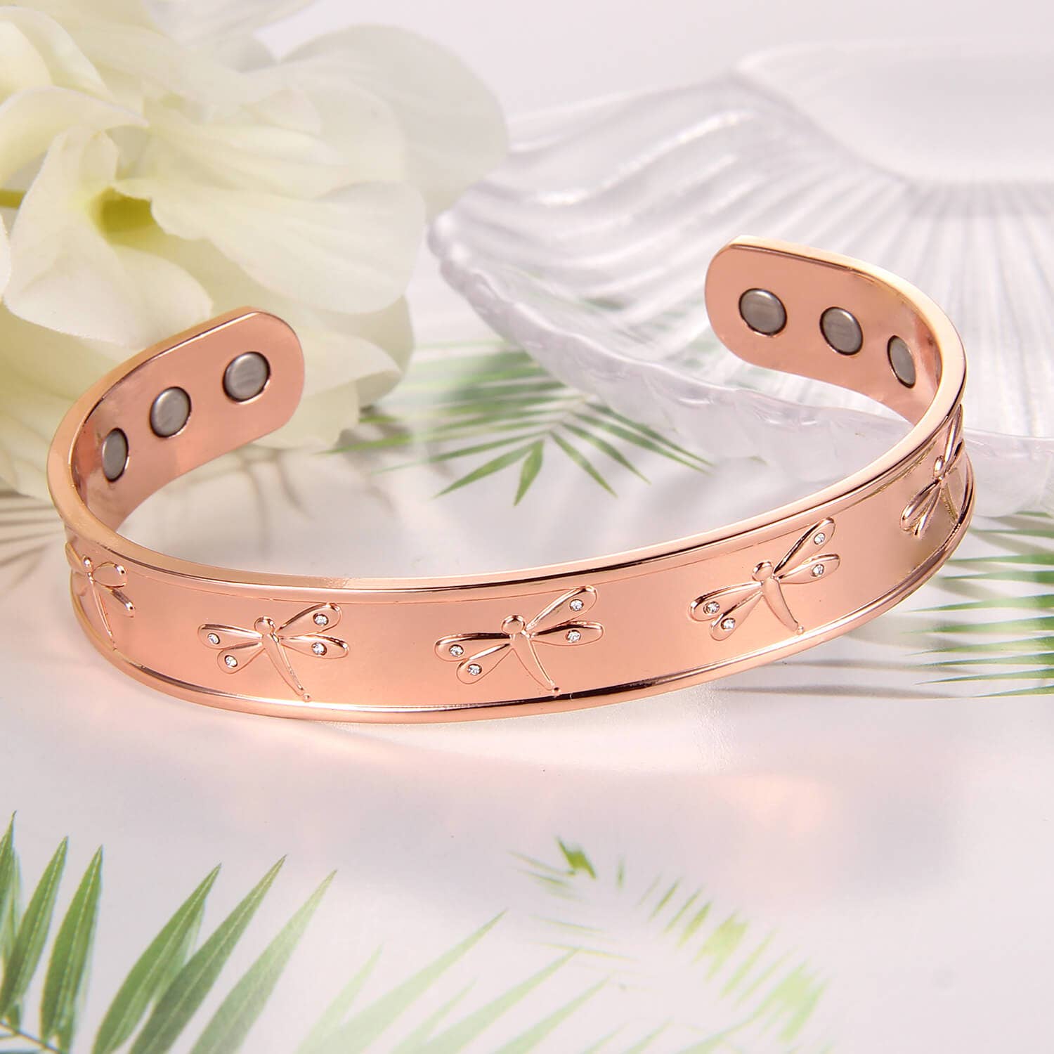 Dragonfly Design Magnetic Bracelet