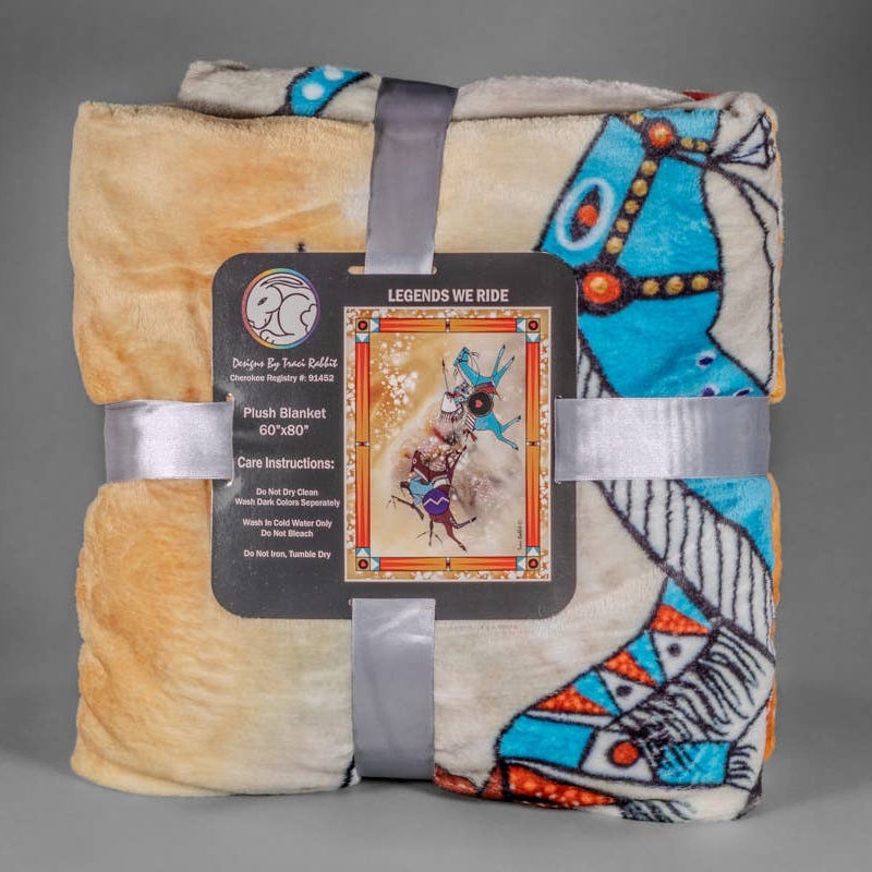 Legends We Ride | 60x80 Native American Art Fleece Blanket by Traci Rabbit