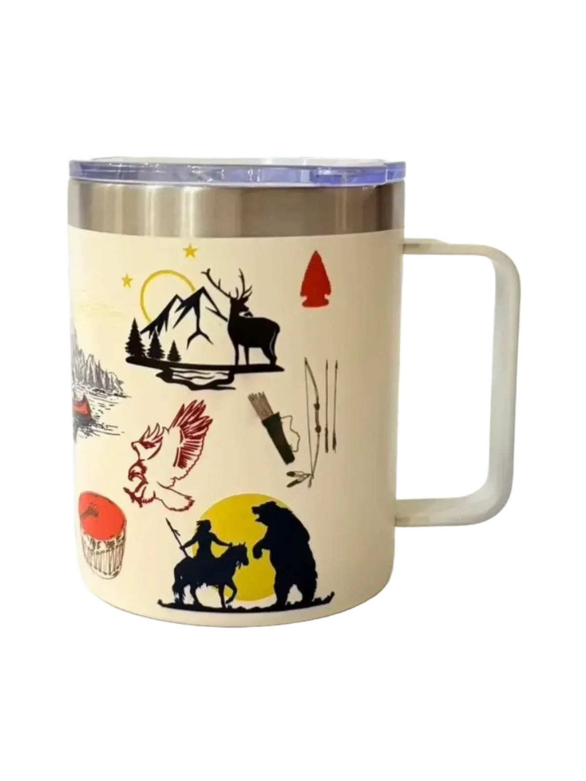American Native - Heritage Stainless Steel Camp Mug w/ Lid - 12oz