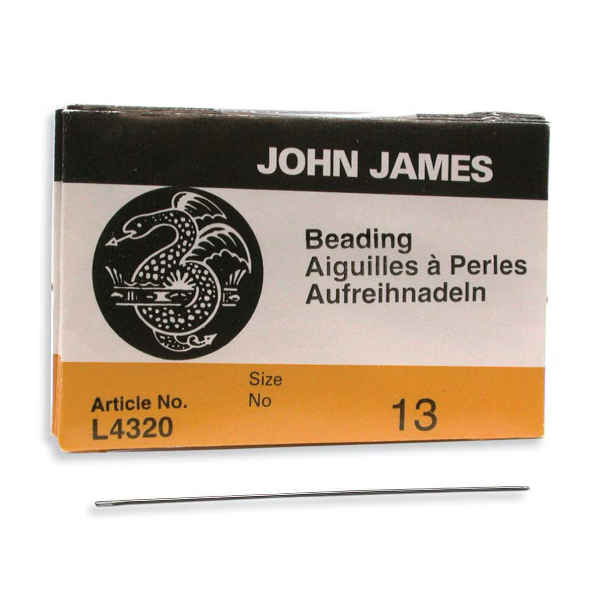 John James English Beading Needles – Size 13 Long (25 ct)