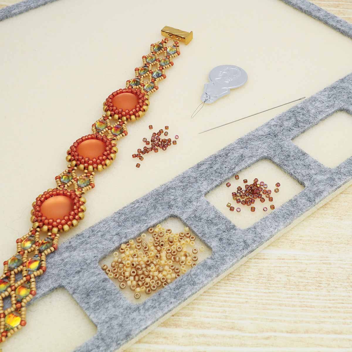 Seed Bead Mat 11x14 in w/ 7 Cavities