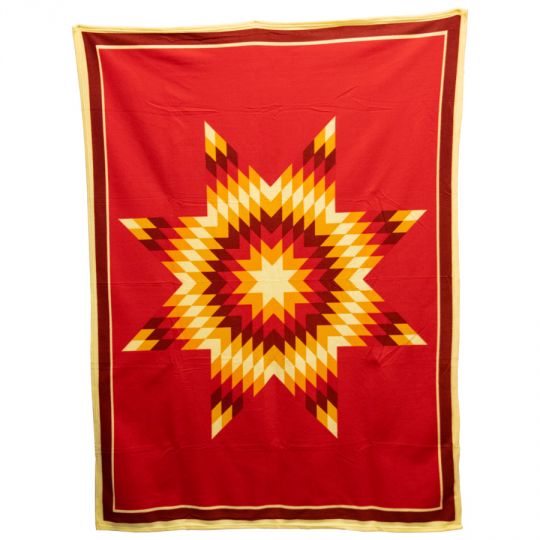 Sioux Star Fleece Blanket - Red - 60" x 80"