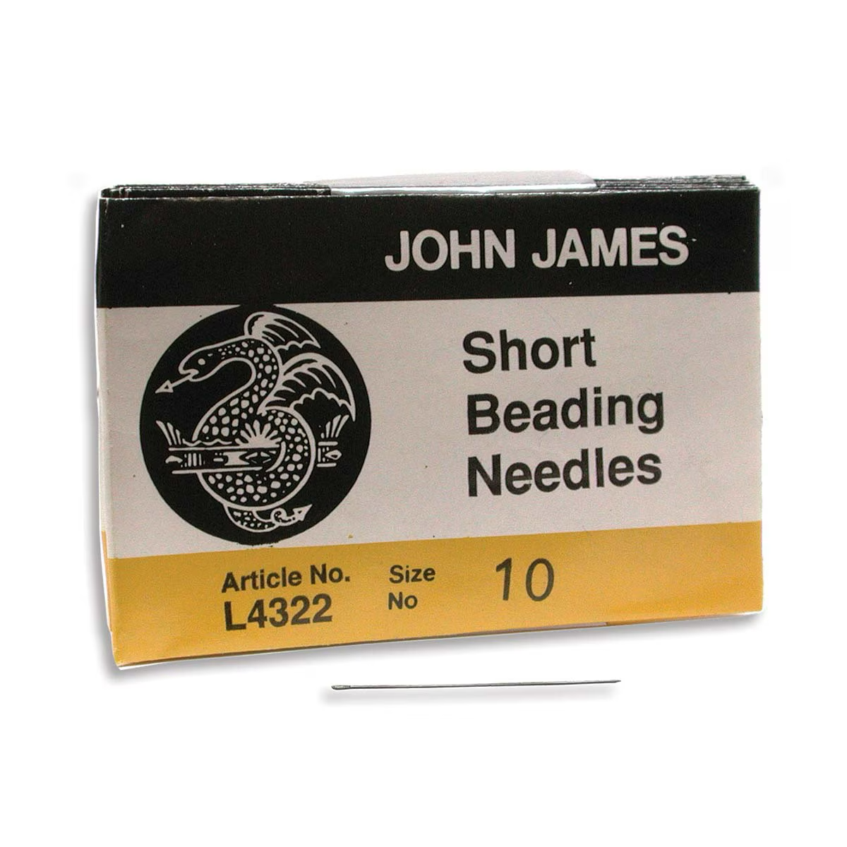 John James Sharps Beading Needles – Size 10 Short (25 ct)