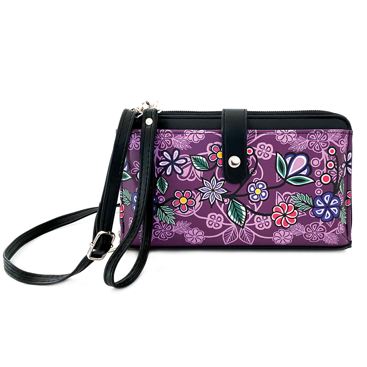 Smartphone Crossbody Bag – Ojibwe Floral