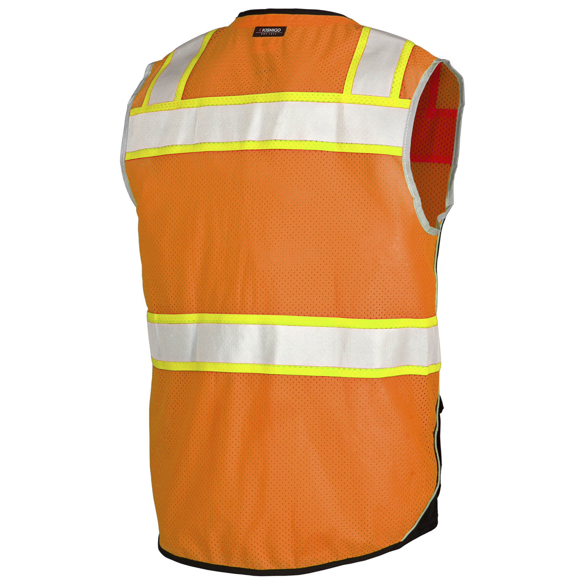 Kishigo 1516 Black Series Black Bottom Safety Vest - Orange