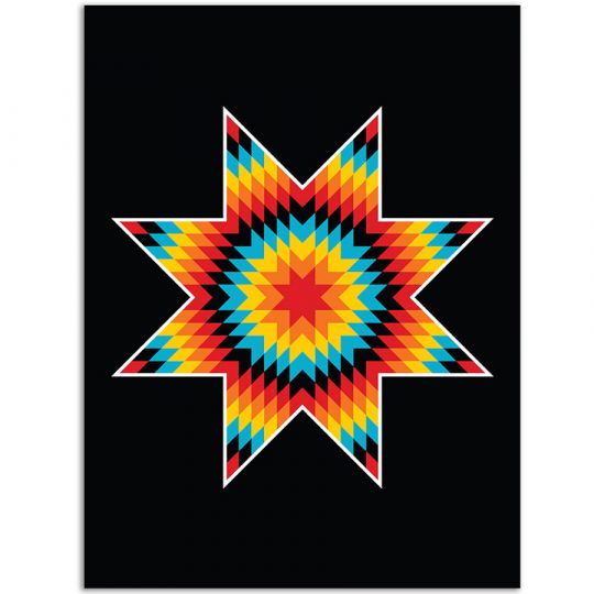 Sioux Star Fleece Blanket - Black - 60" x 80"