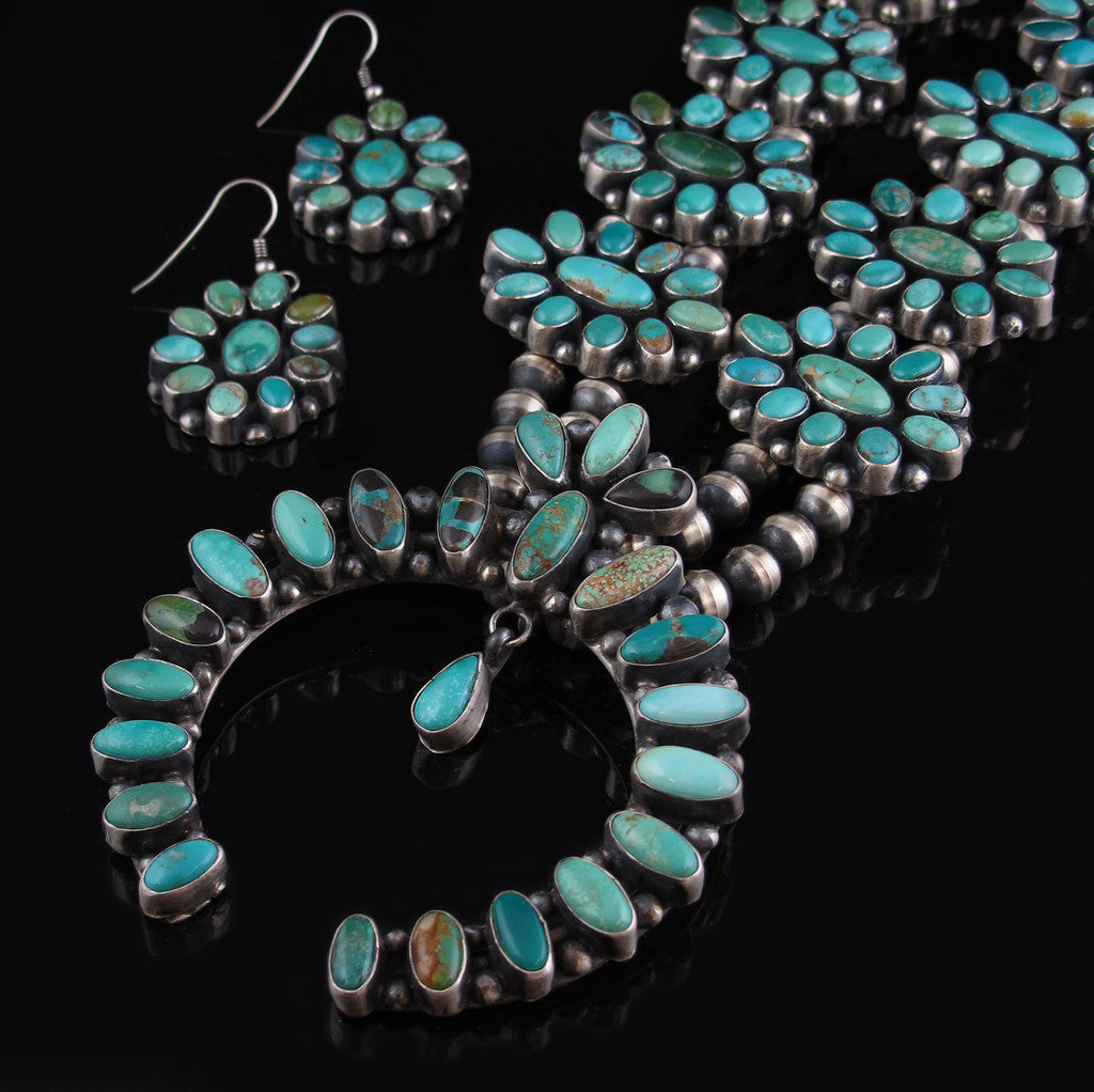 Squash Blossom Necklace Earring Set