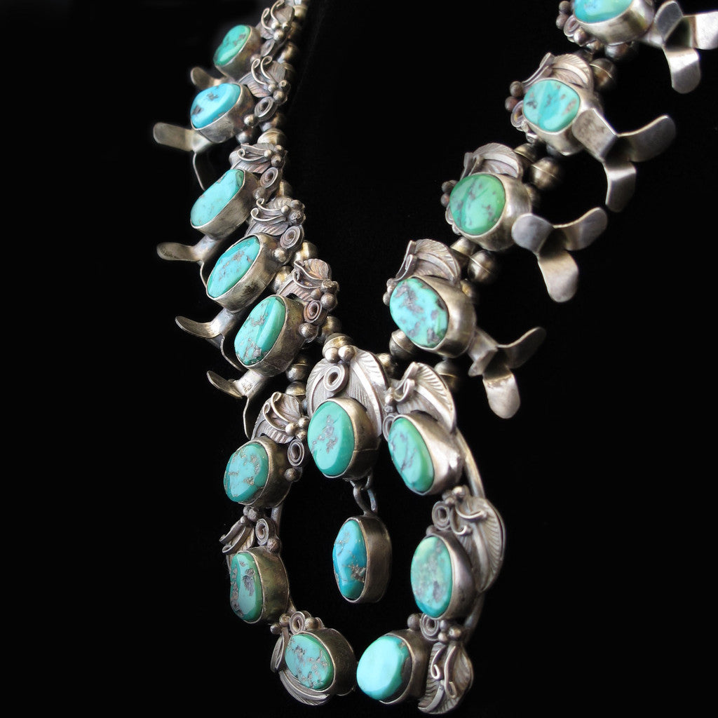 Navajo Turquoise Squash Blossom