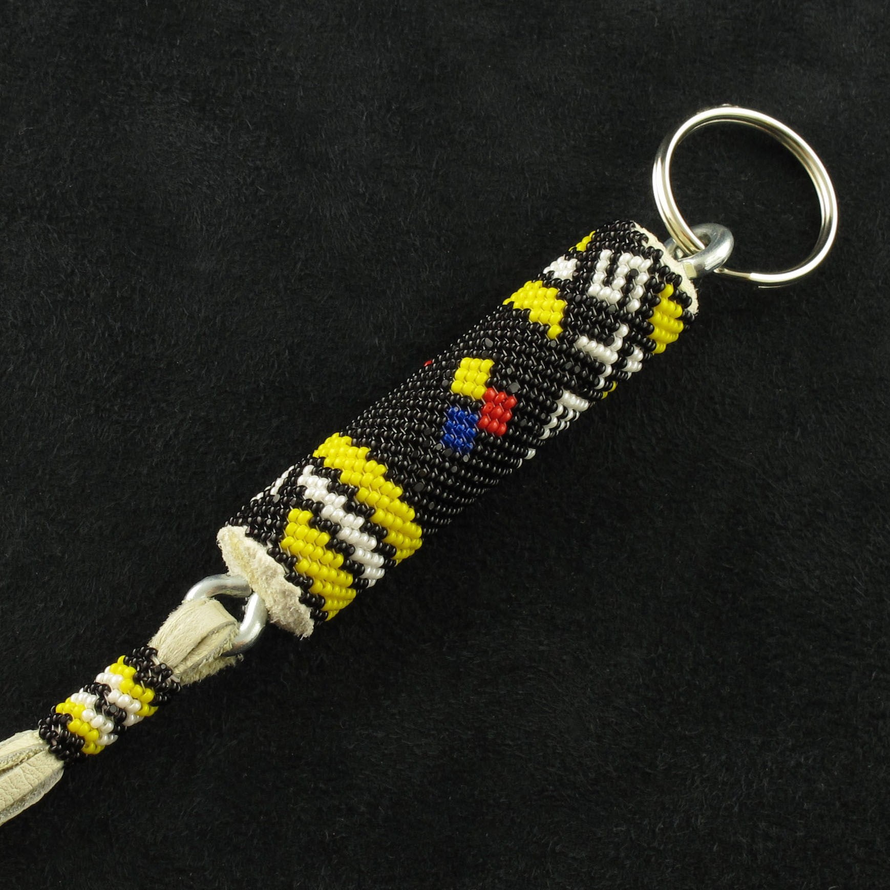 Steelers Beaded Keychain
