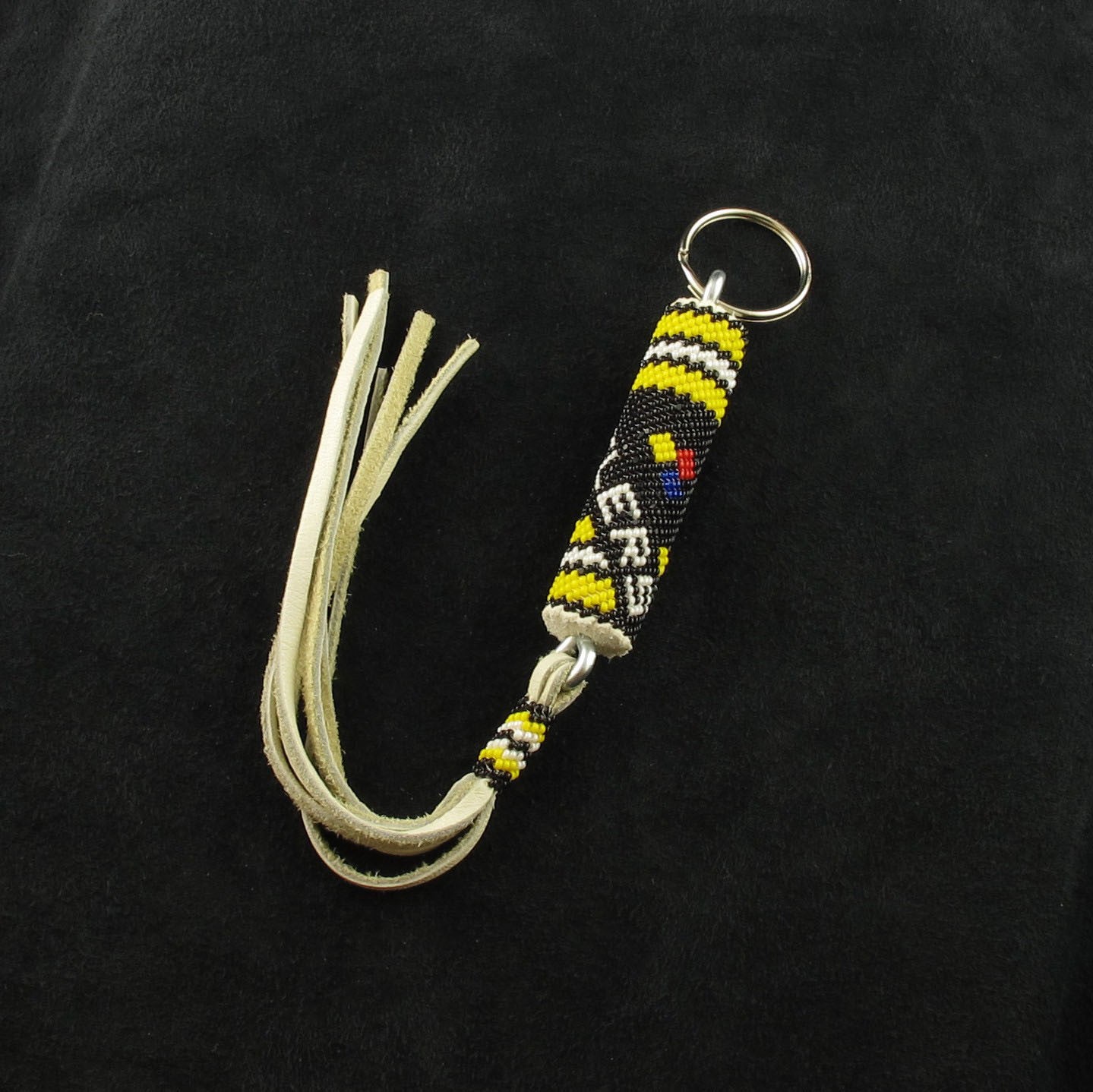 Steelers Beaded Keychain