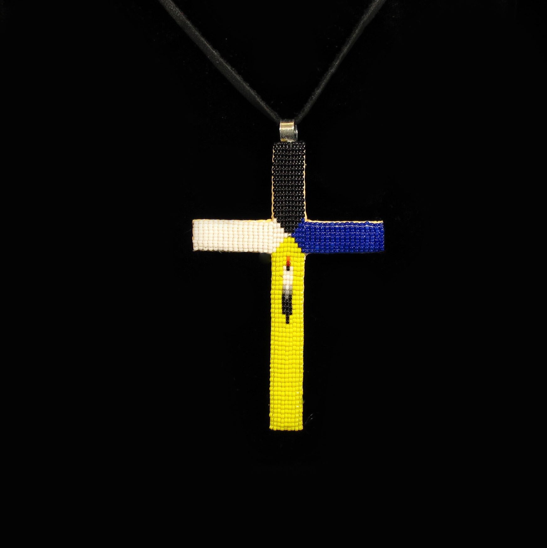 Multi-Color Beaded Cross - Native Made
