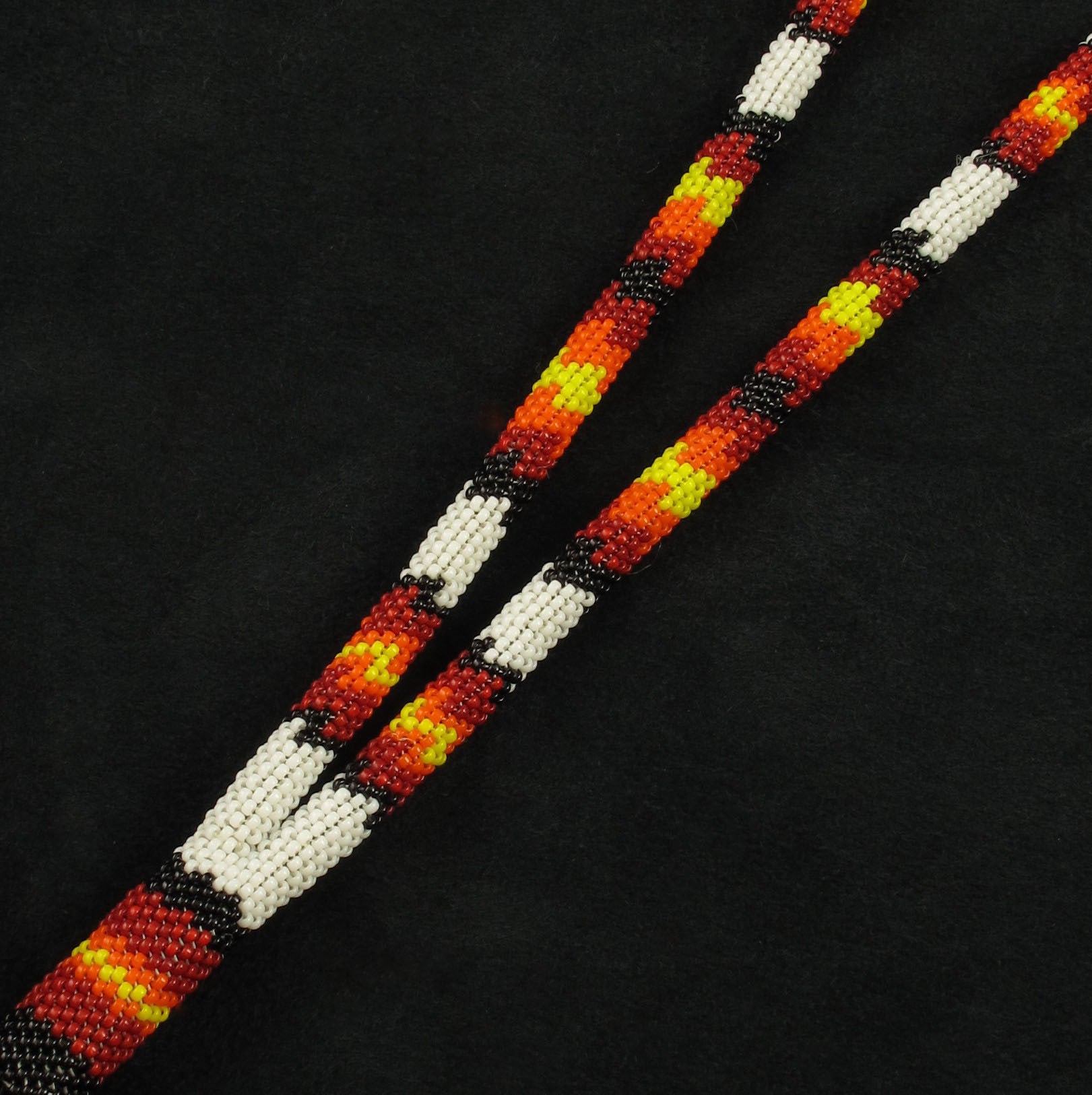 White Beaded Lanyard