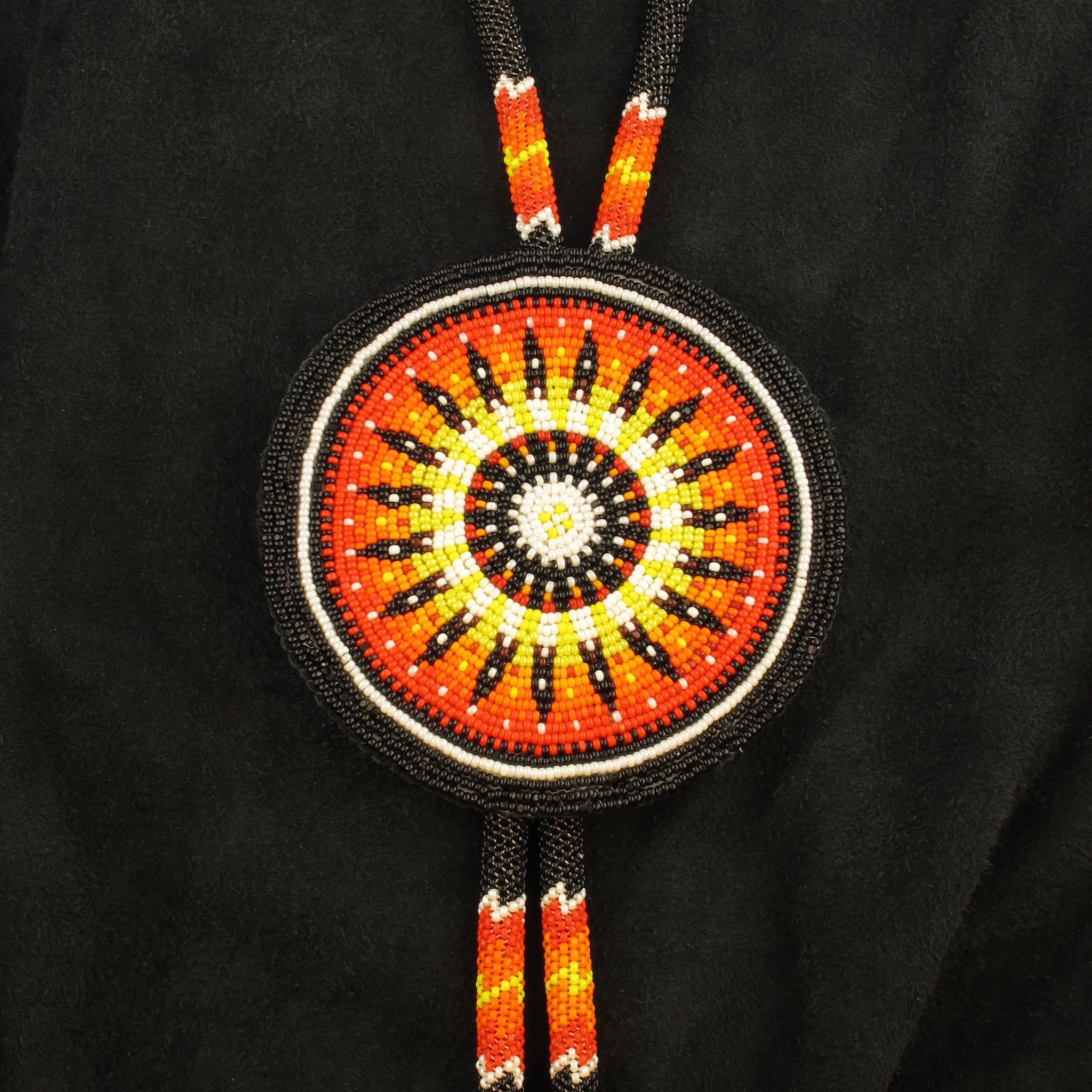 Black and Orange Bolo Tie