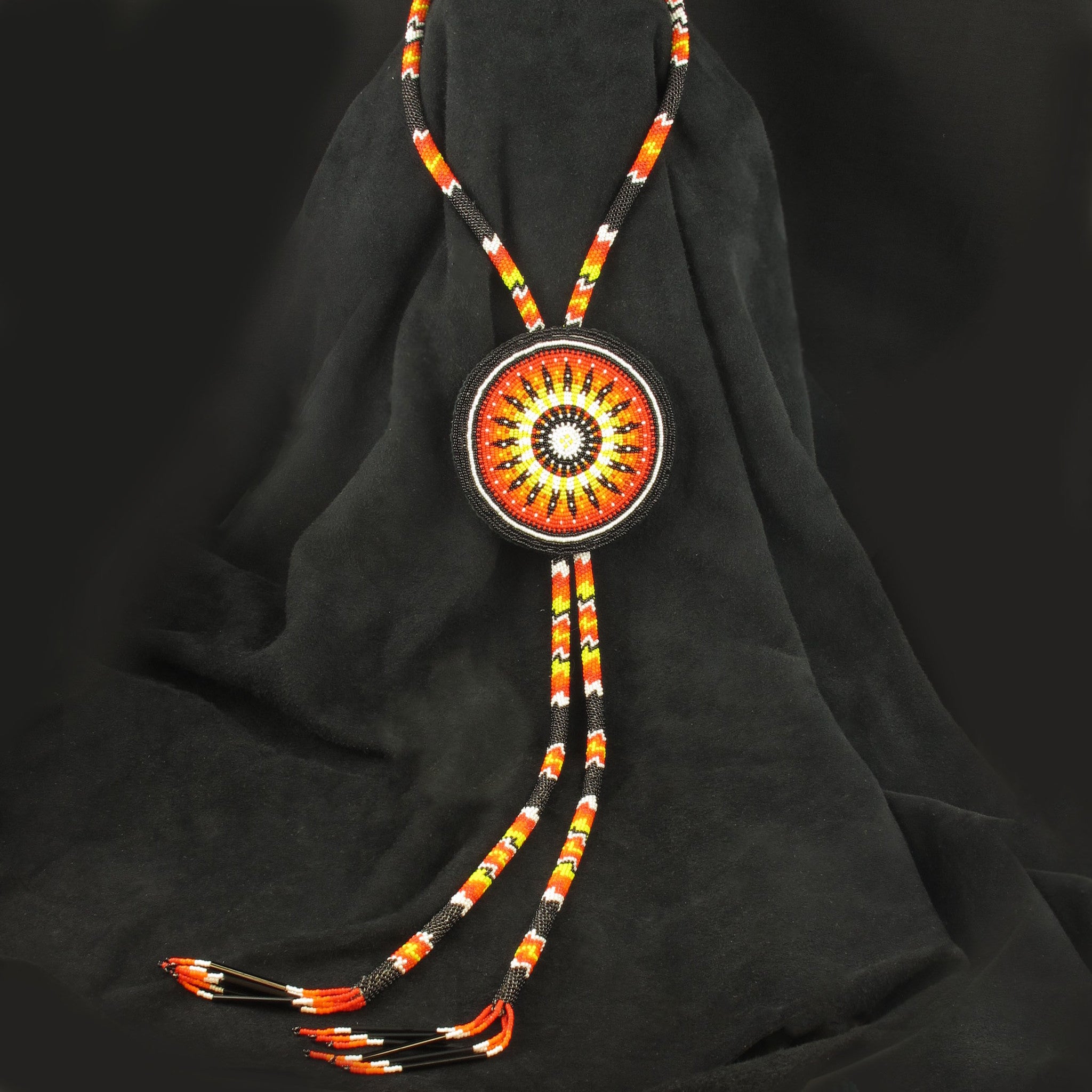 Black and Orange Bolo Tie