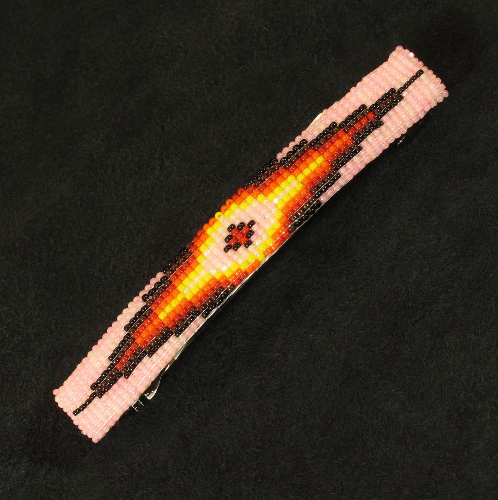 Light Pink Beaded Barrette